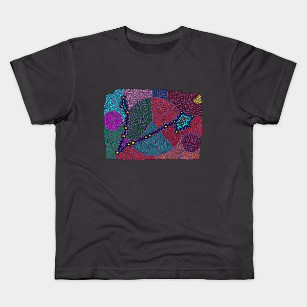 Constellation Pisces Kids T-Shirt by NightserFineArts